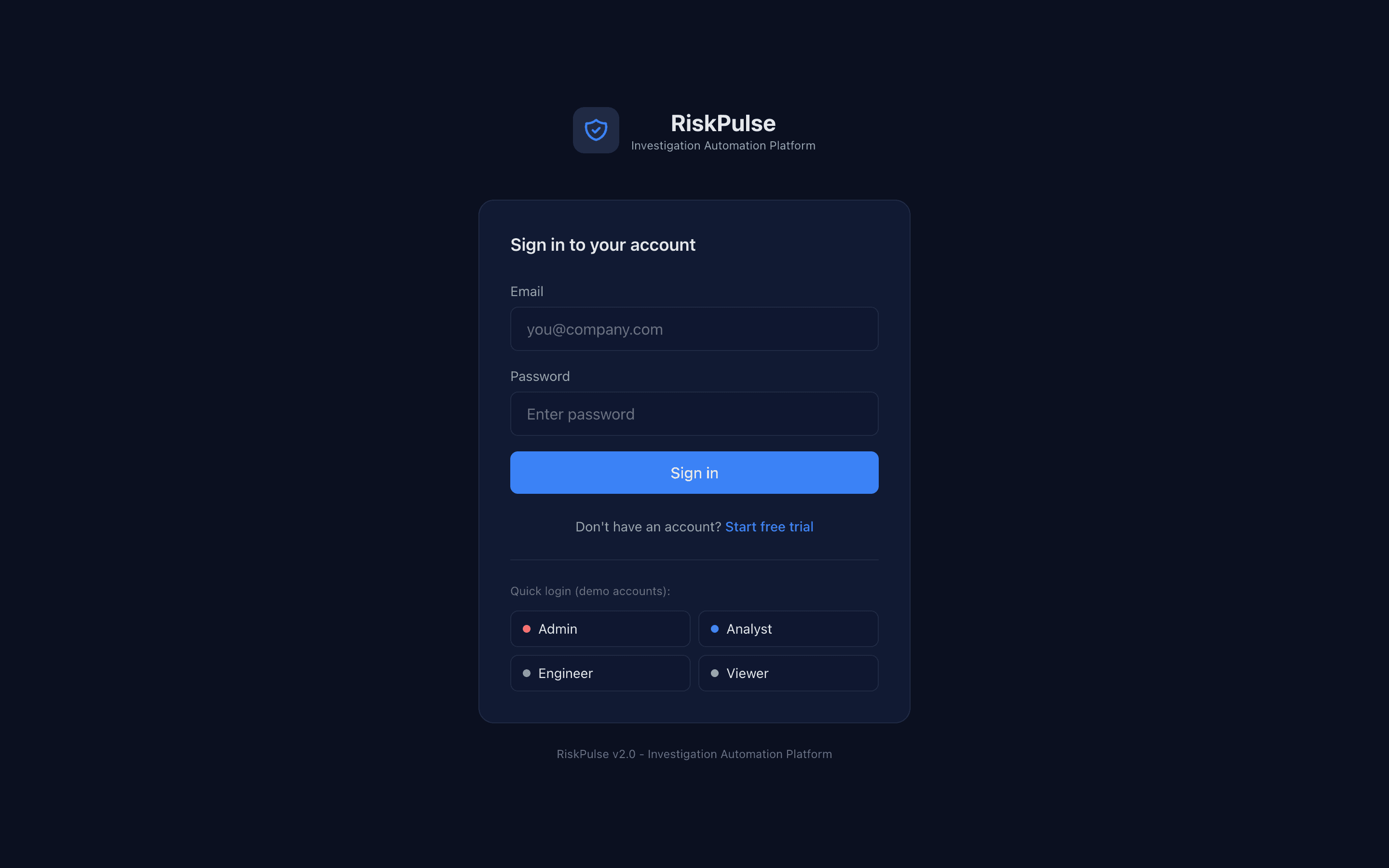 Secure sign-in with role-based quick login